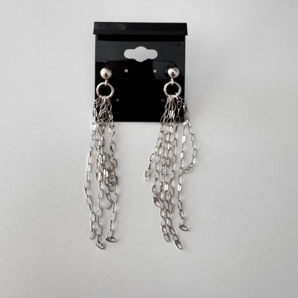 Italy Lirm 925 Tassel Earrings.